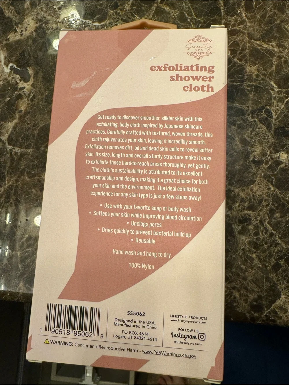 Exfoliating Shower Cloth - Pink